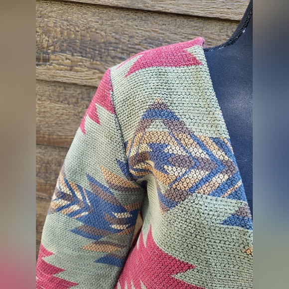 Vintage 80's Starfire Southwestern Crop Blazer Jacket - Picture 3 of 9
